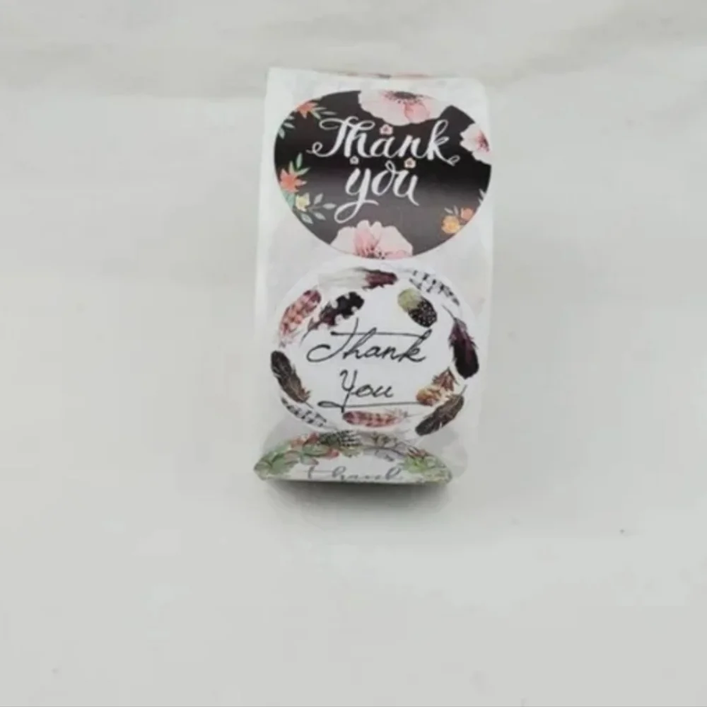 500 Pieces Roll Thank You Sealing Sticker